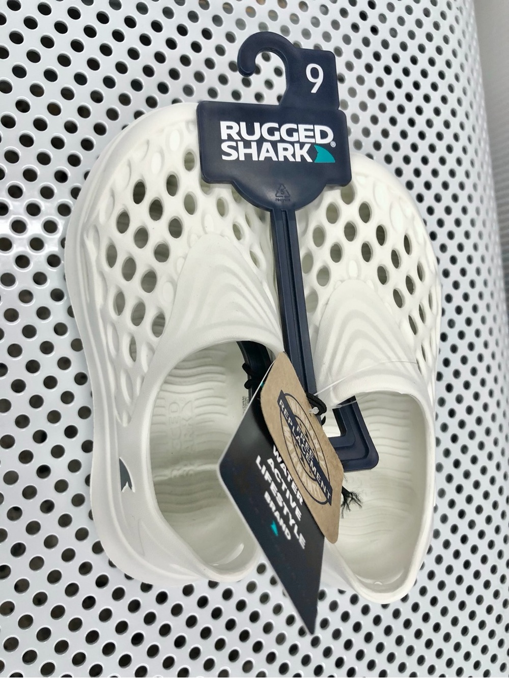NEW RUGGED SHARK Slip on Water Sneakers White Toddlers Various Sizes Girls Boys